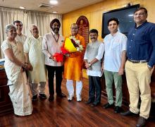 Member of Parliament and Ex Independent Director of STC Shri. Bhim Singh being felicitated by CMD alongwith members of STC Board