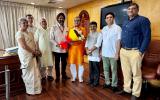 Member of Parliament and Ex Independent Director of STC Shri. Bhim Singh being felicitated by CMD alongwith members of STC Board